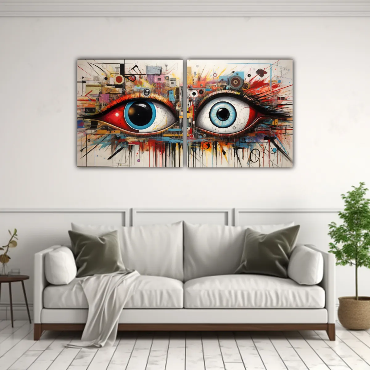 GENERICO - Pinturas De Ojos Abstractos Para Decoración De 120x60 Cm