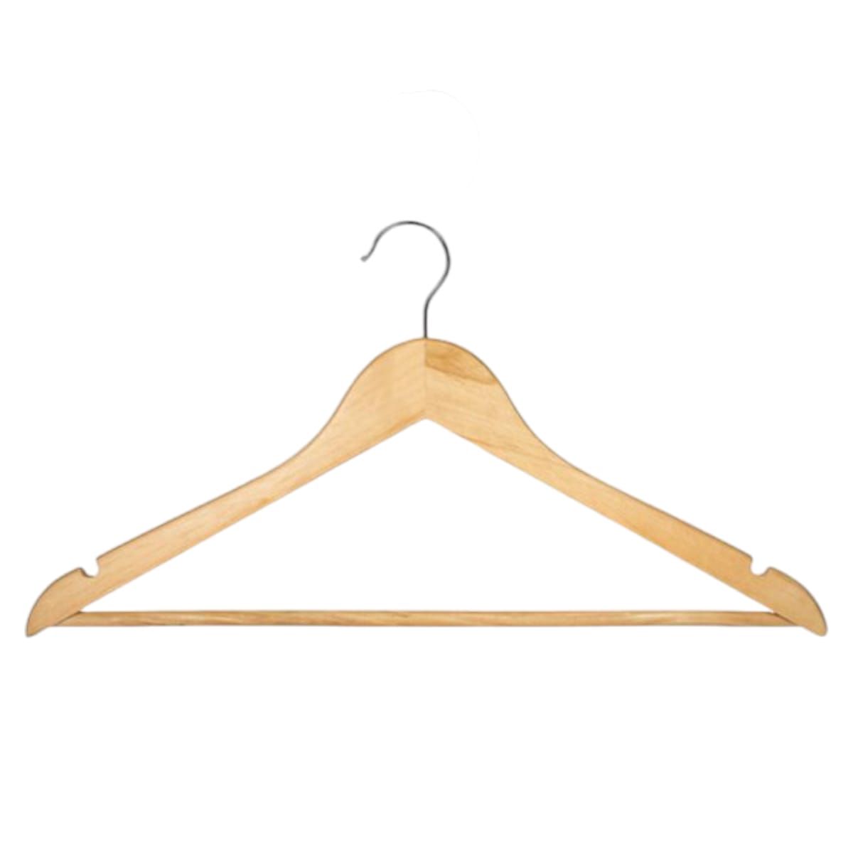 GENERICO - Pack 10 Colgadores Premium de Madera Gms