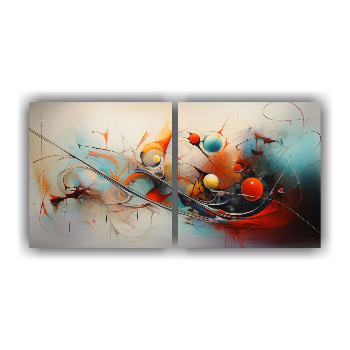 GENERICO - Escena De Pintura Expresionista Abstracta 140x70 Cm