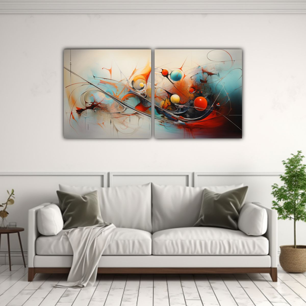 GENERICO - Escena De Pintura Expresionista Abstracta 140x70 Cm