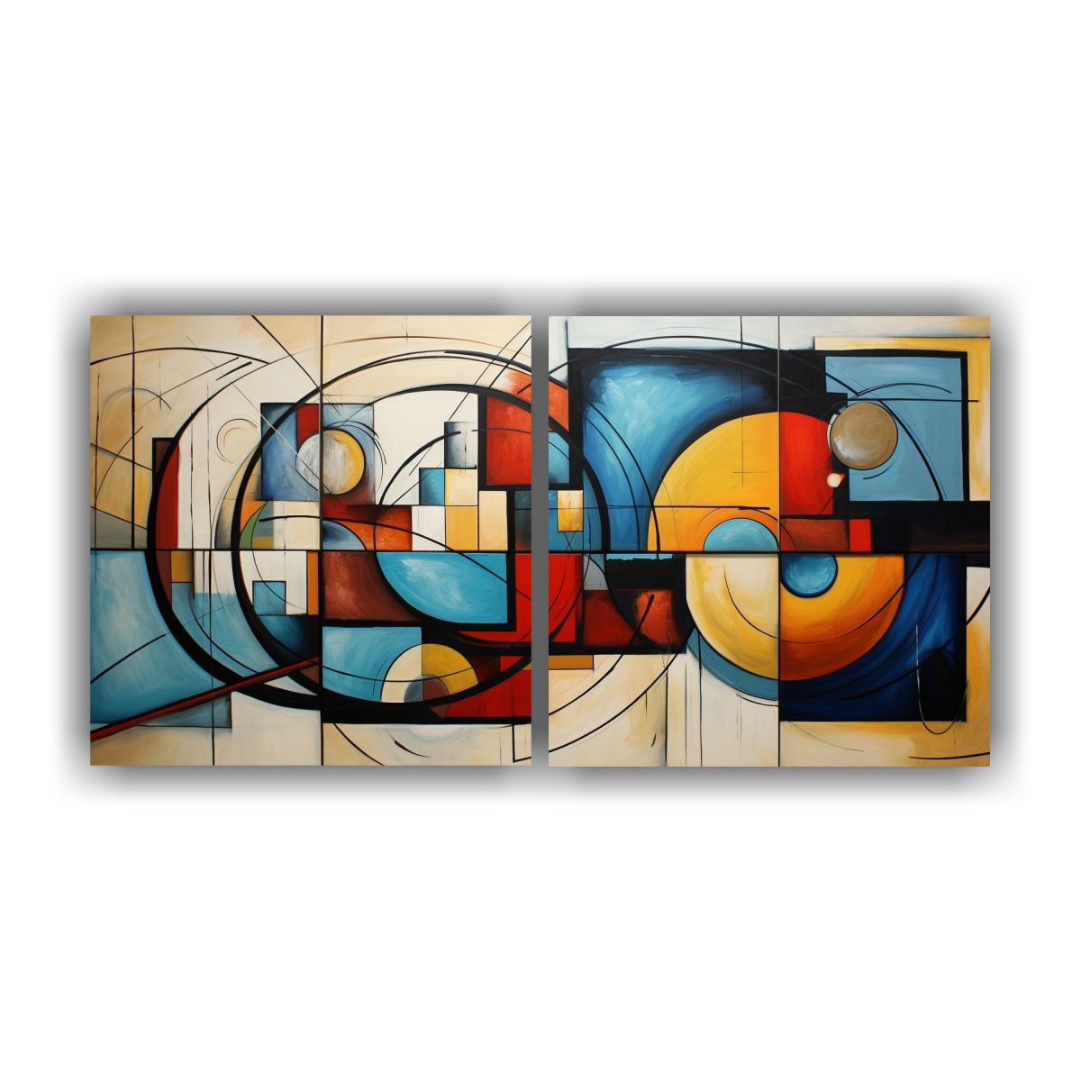 GENERICO - Cuadros Marinos Abstractos Movimiento Estético 140x70 Cm
