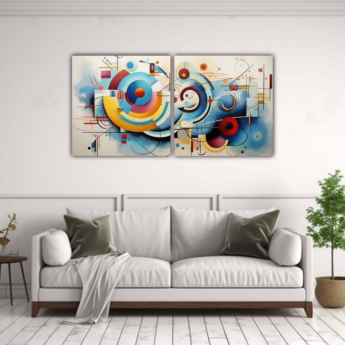 GENERICO - Conjunto 2 Cuadros Hermoso Pop Art Pintura 140x70 Cm