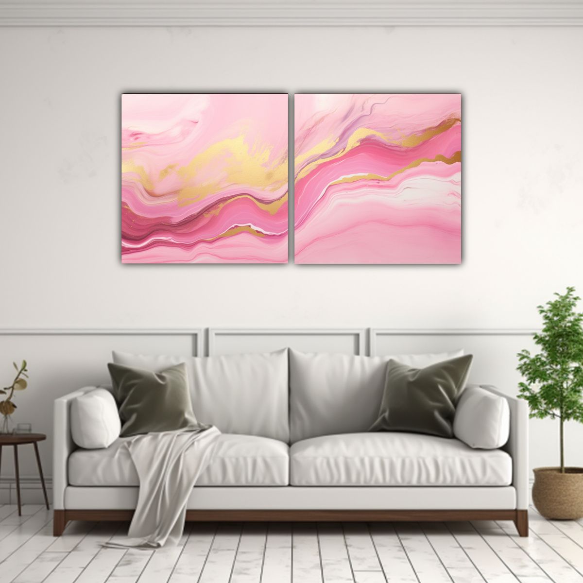 GENERICO - Cuadros Movimiento Escenario Pink And Gold 120x60 Cm