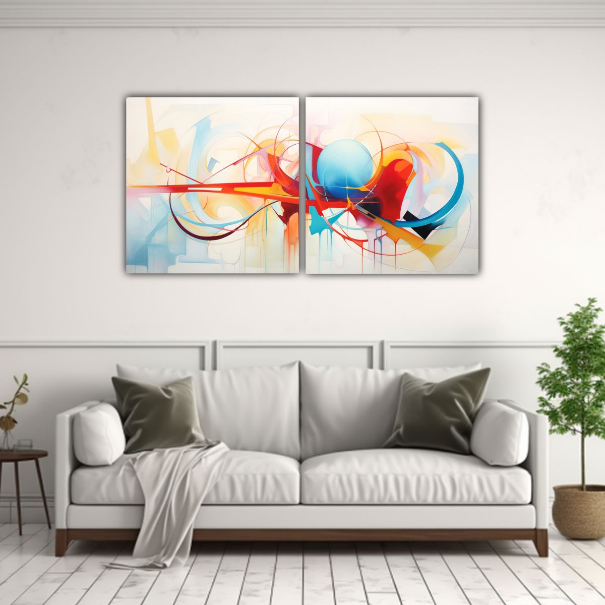 GENERICO - Conjunto 2 Lienzos Alta Calidad Resolución 140x70 Cm