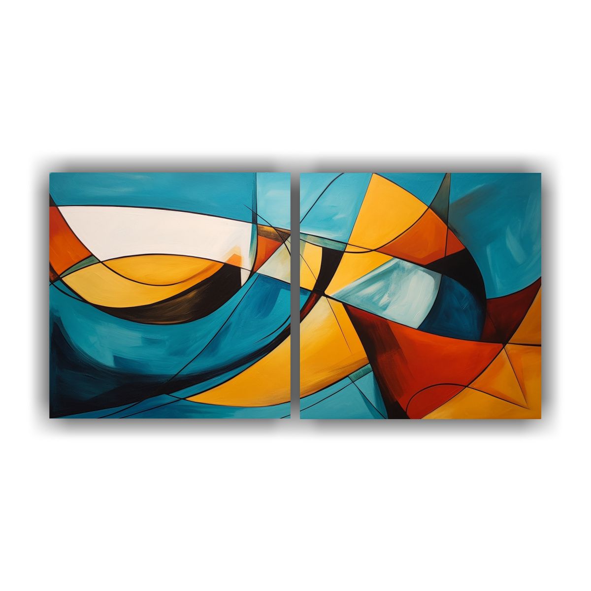 GENERICO - Cuadro Acuarela Playa Abstracto Decoración Para 140x70 Cm