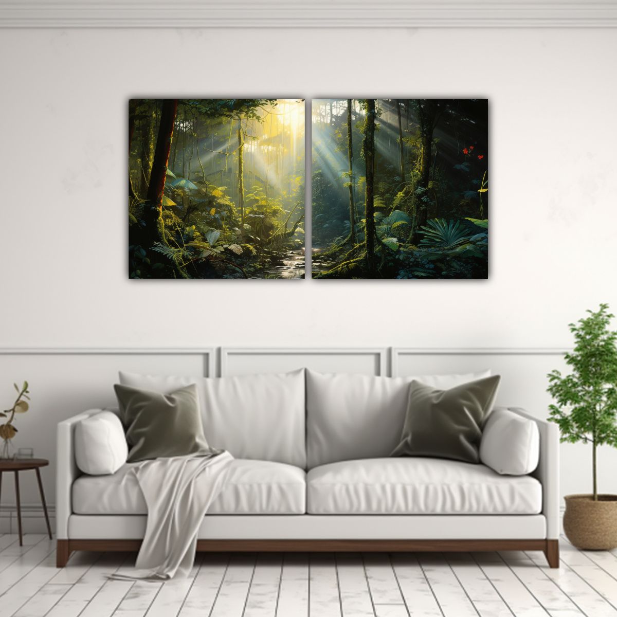 GENERICO - Pinturas Abstractas Horizontales De Bosque 140x70 Cm