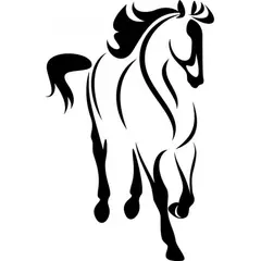 GENERICO - Decomural Horse Outline Farm Animals WS-17649