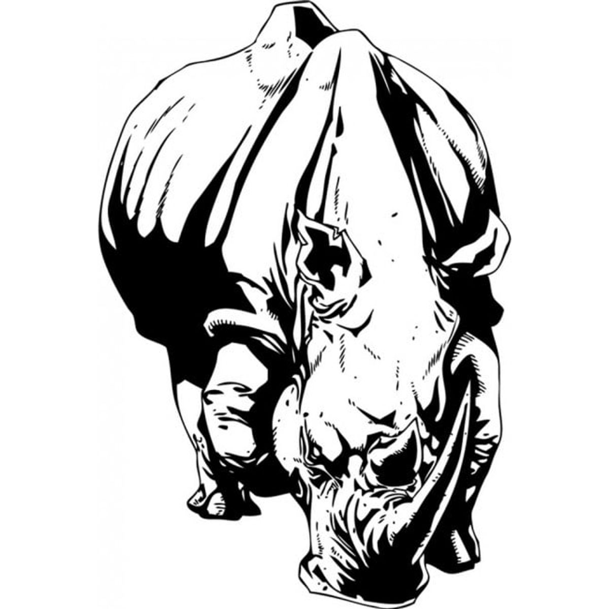 GENERICO - Decomural Angry Rhino African Animals WS-17669