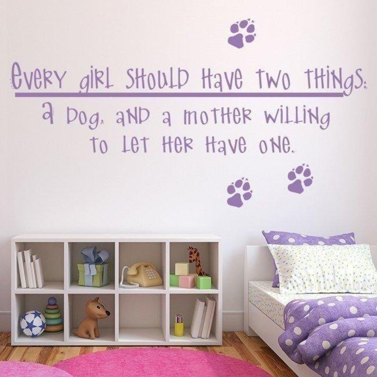 GENERICO - Decomural Have A Dog Girls Bedroom WS-17688