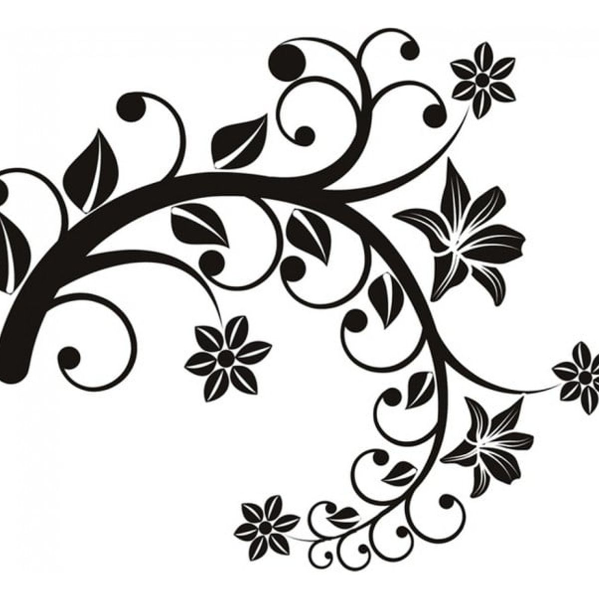 GENERICO - Decomural Flower Branch Floral Swirl WS-17764