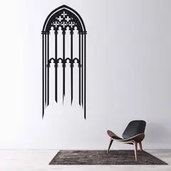 GENERICO - Decomural Gothic Window Halloween WS-17795