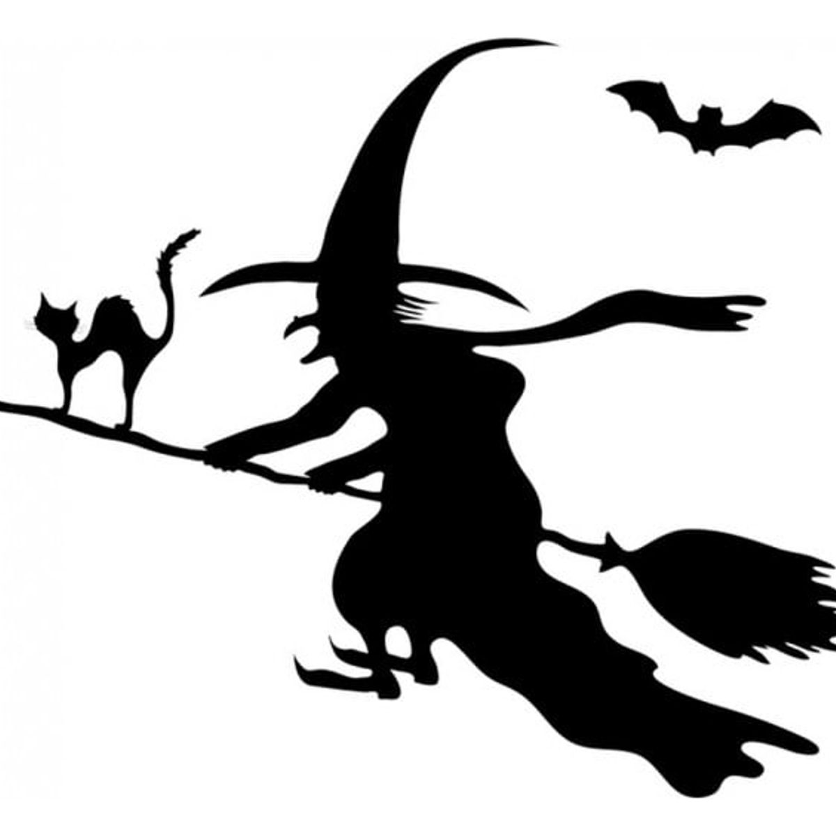 GENERICO - Decomural Witch & Broomstick Halloween WS-17801