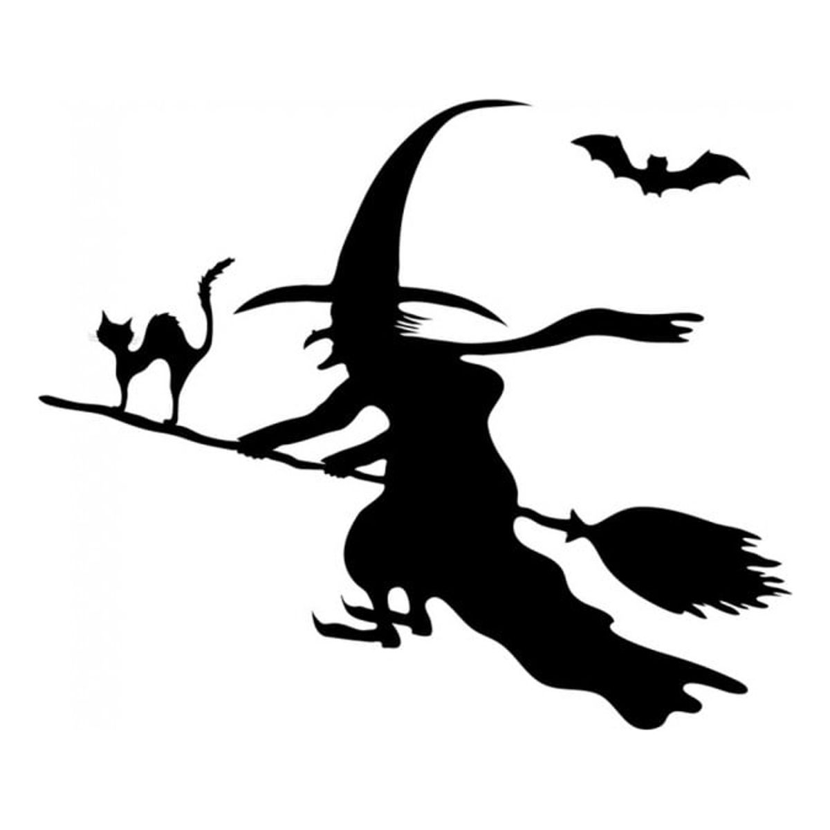 GENERICO - Decomural Witch & Broomstick Halloween WS-17801