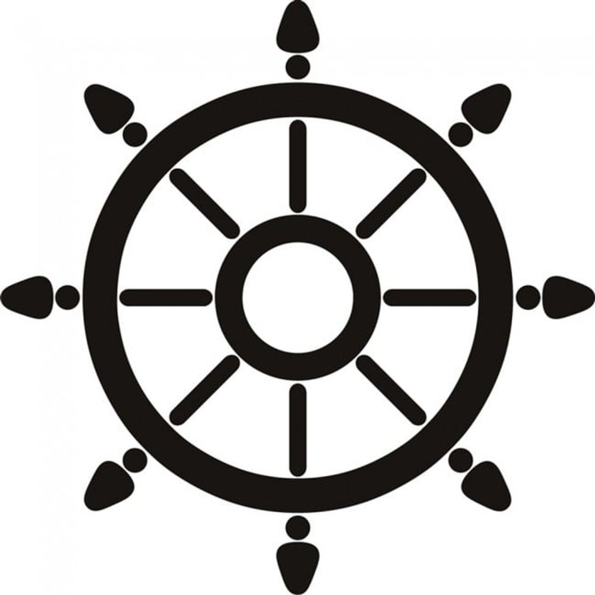 GENERICO - Decomural Ship Wheel Decorative Art Stickers Decal WS-18986
