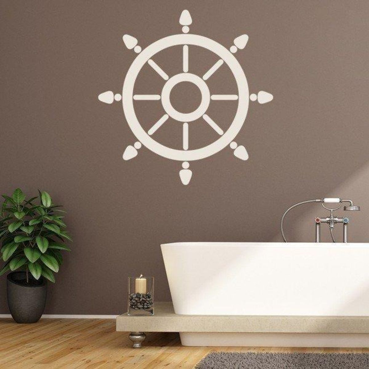 GENERICO - Decomural Ship Wheel Decorative Art Stickers Decal WS-18986
