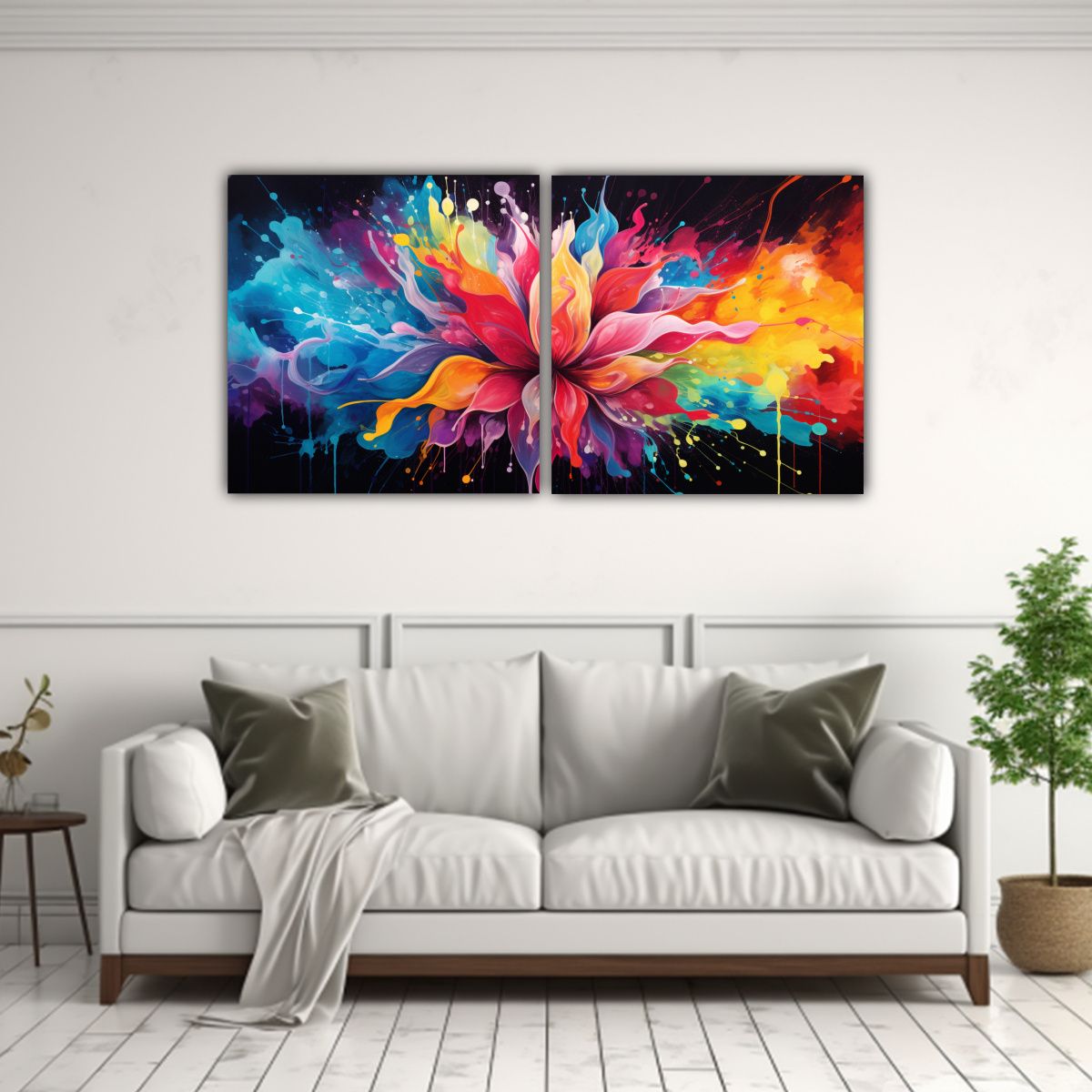 GENERICO - Pinturas Decorativas Con Estilo Medio De Pincel 120x60 Cm