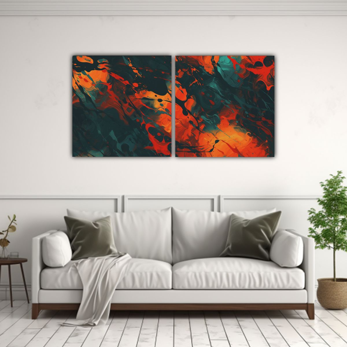 GENERICO - Pintura Abstracta Vintage Espacio Misterioso En 140x70 Cm