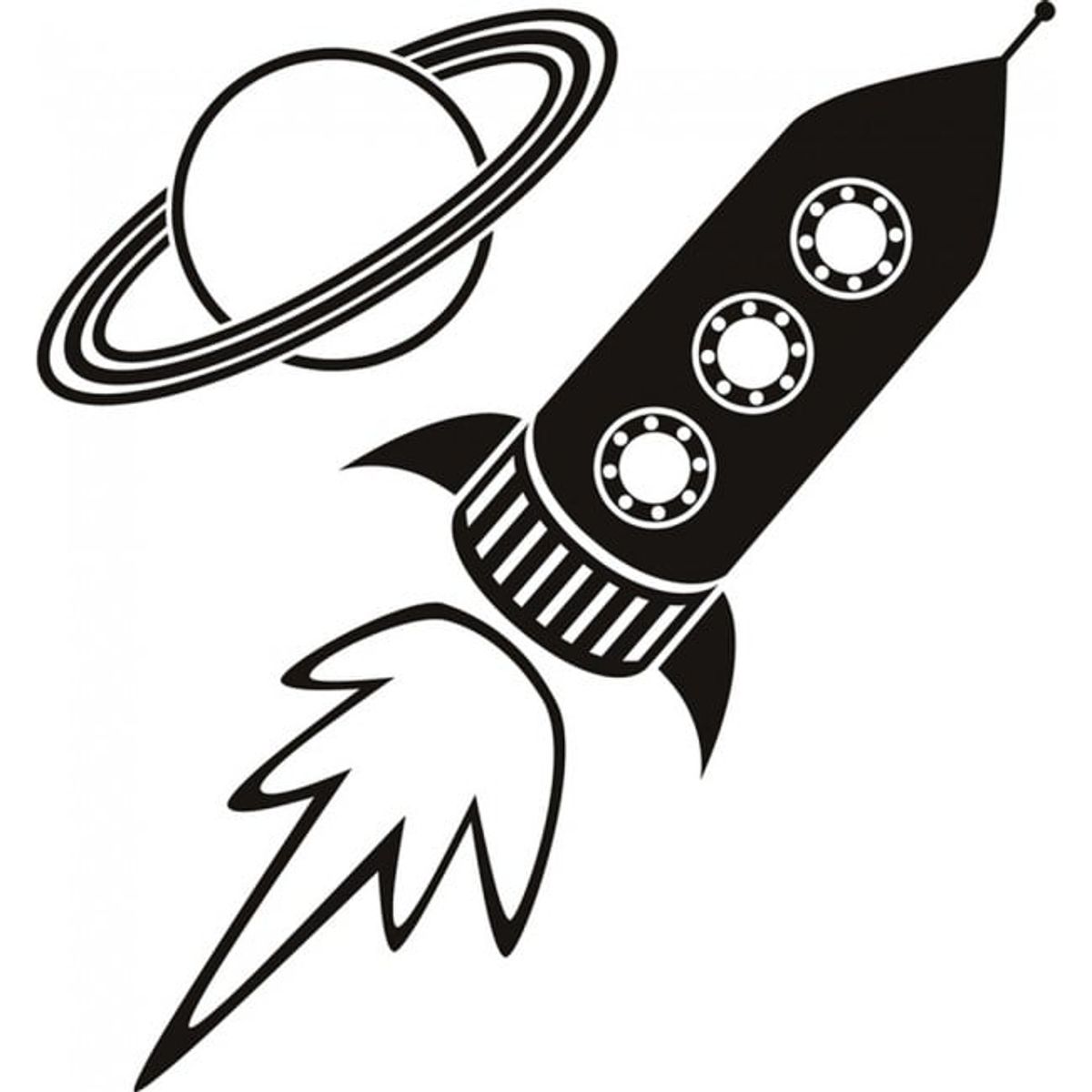 GENERICO - Decomural Rocket Planets Space WS-19016