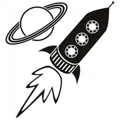 GENERICO - Decomural Rocket Planets Space WS-19016