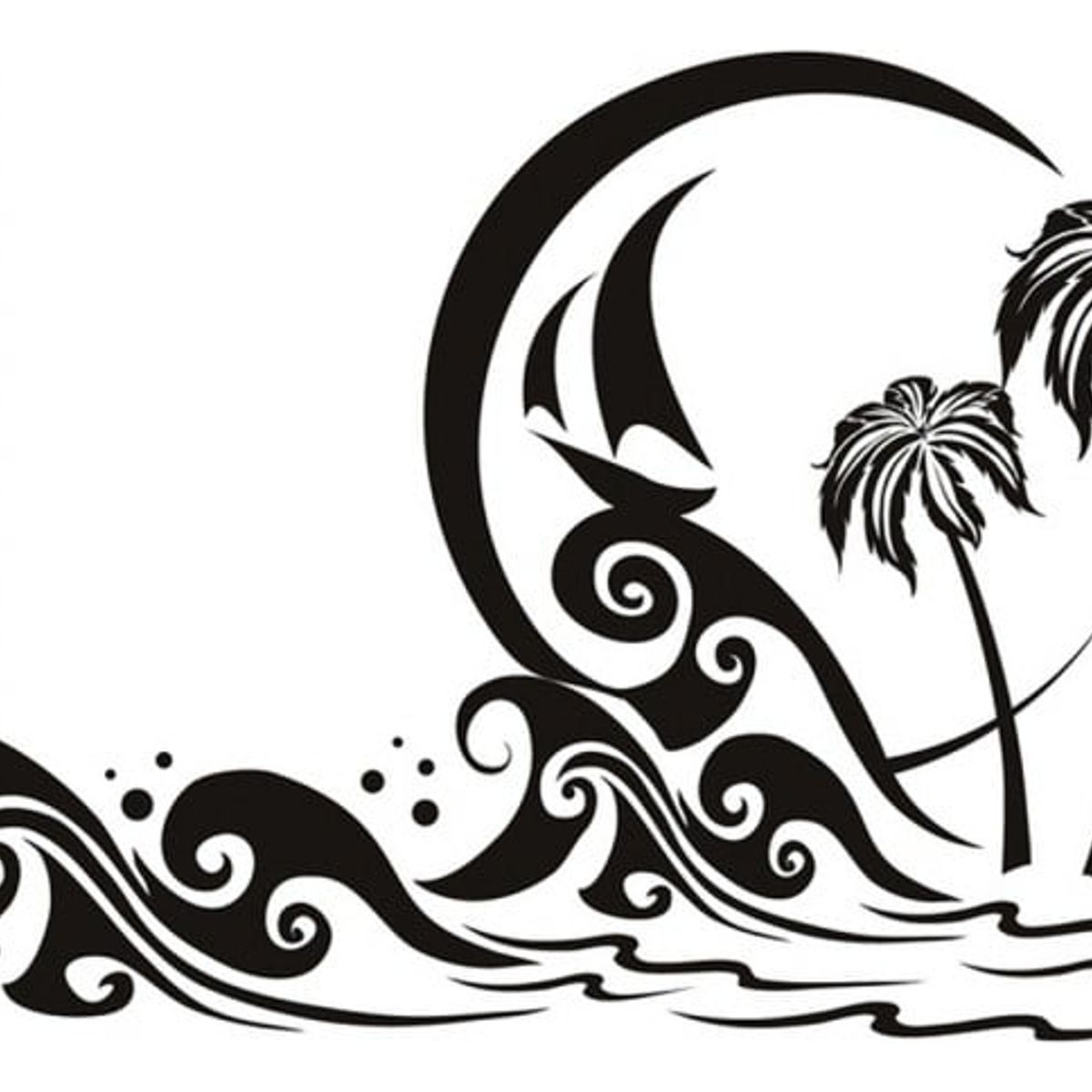 GENERICO - Decomural Tropical Wave Palm Tree WS-17850