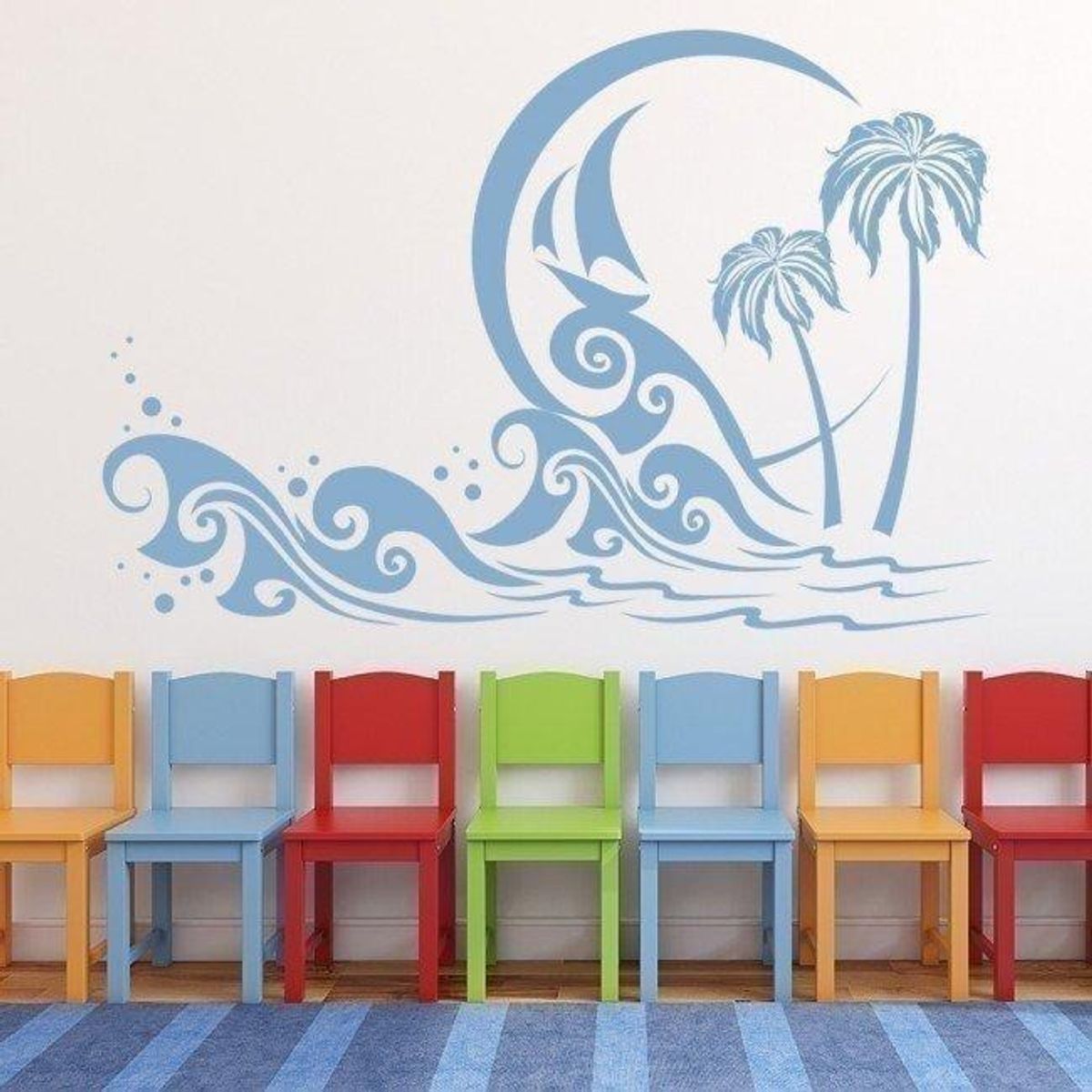 GENERICO - Decomural Tropical Wave Palm Tree WS-17850