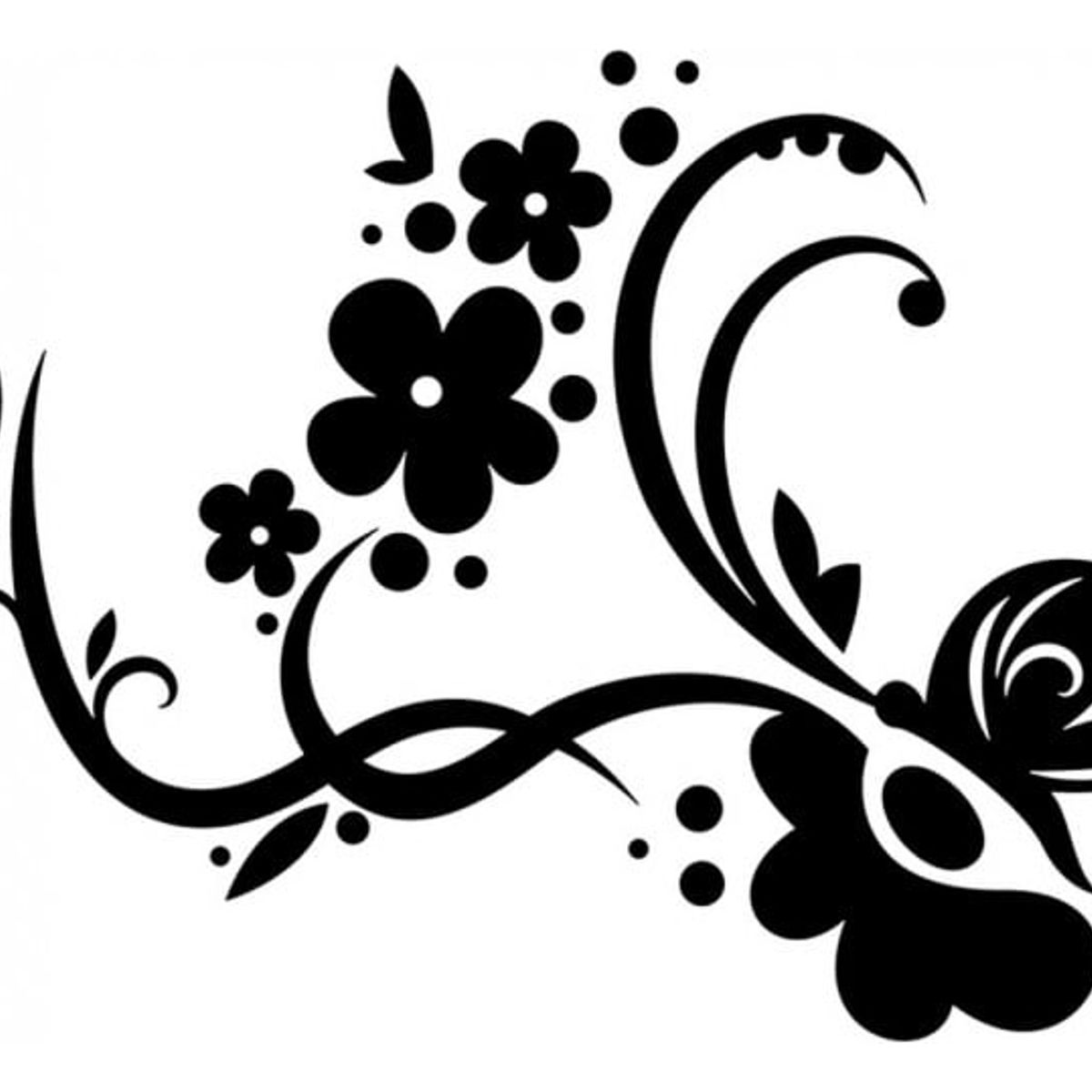 GENERICO - Decomural Flower Swirl Floral Butterflies WS-19108