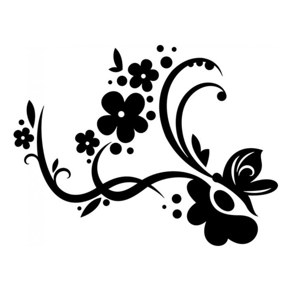 GENERICO - Decomural Flower Swirl Floral Butterflies WS-19108