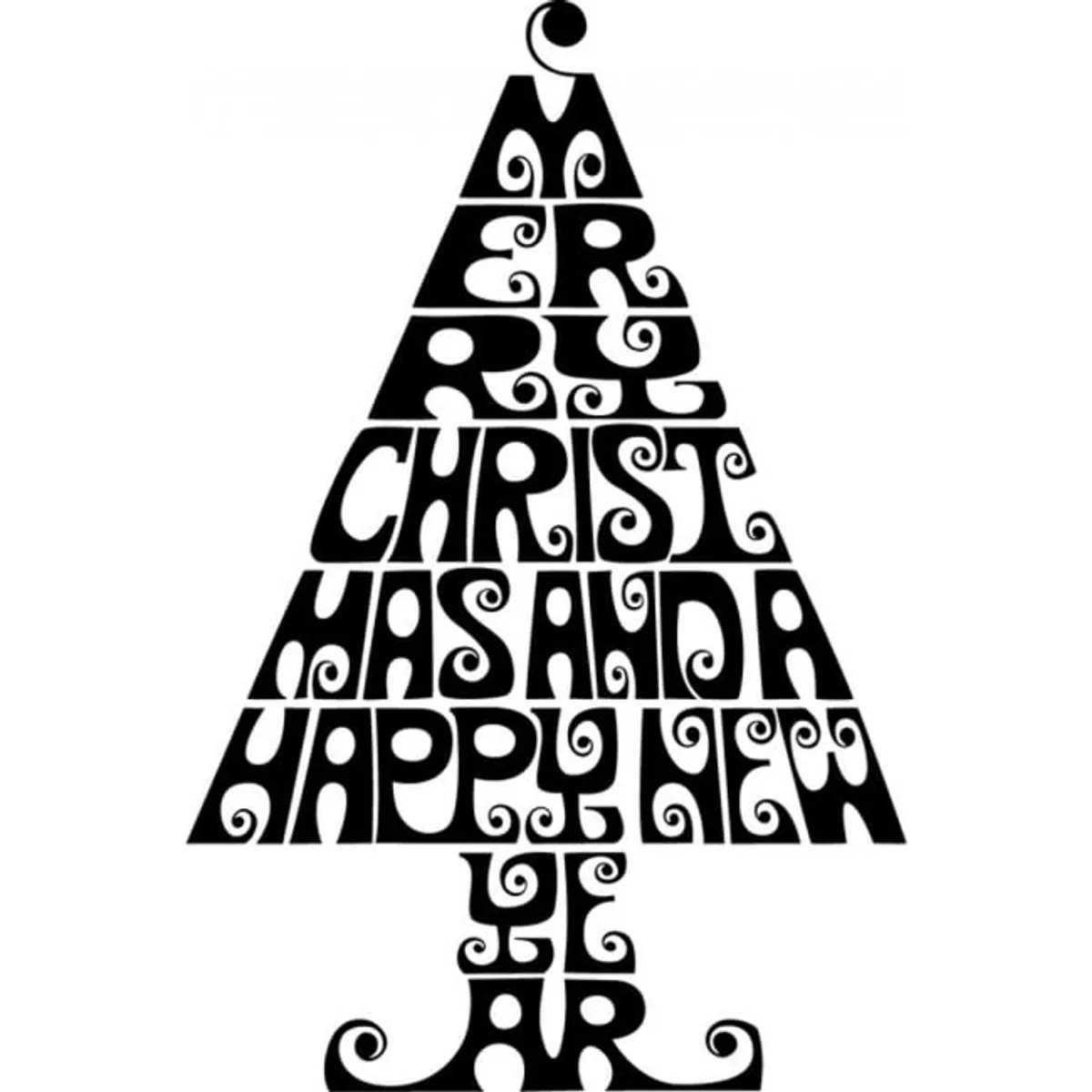 GENERICO - Decomural Merry Christmas Tree Festive Xmas WS-19117