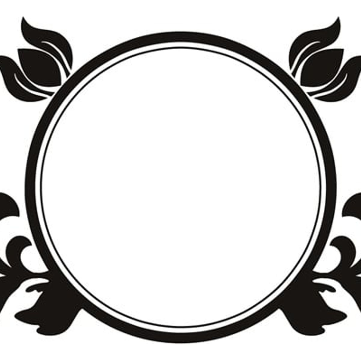 GENERICO - Decomural Leaf Embellished Circular Frame Floral WS-19122