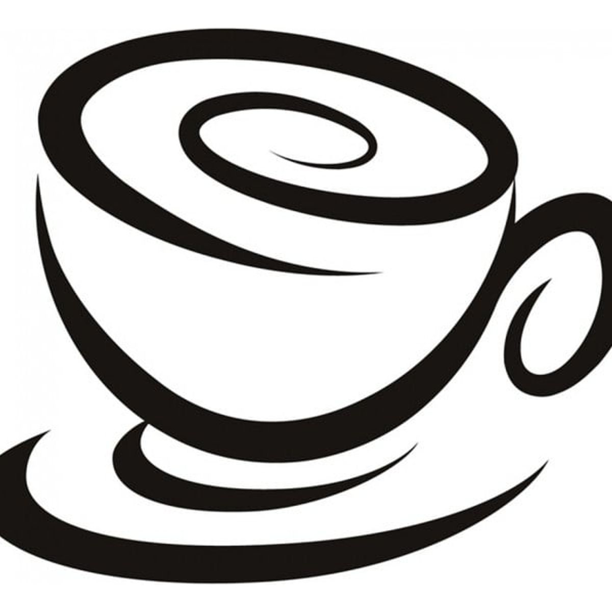 GENERICO - Decomural Swirl Coffee Cup Food Drink WS-19145