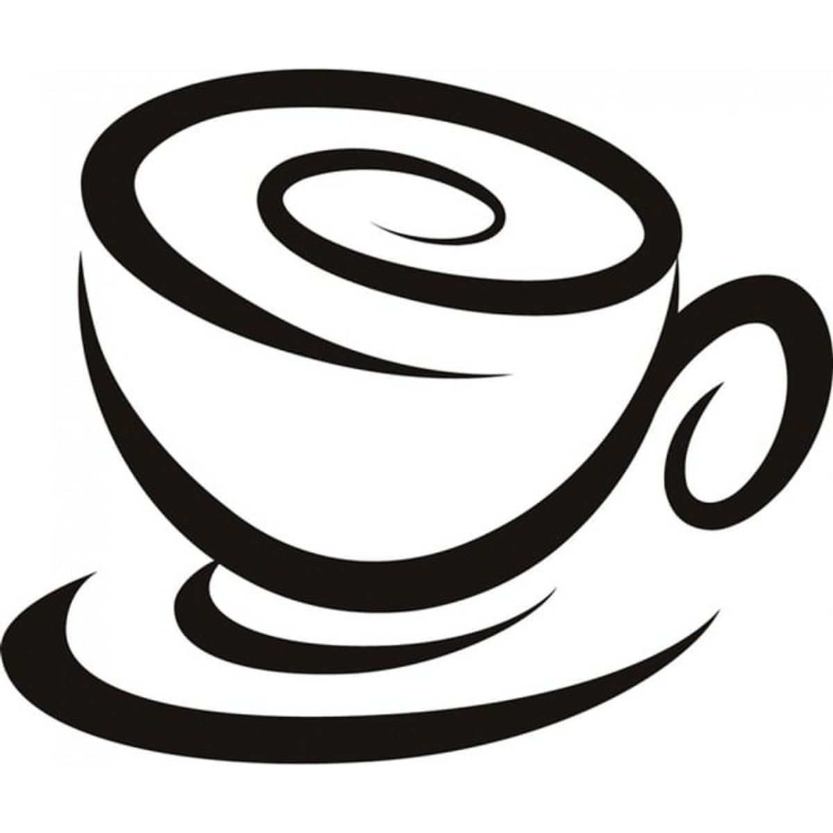 GENERICO - Decomural Swirl Coffee Cup Food Drink WS-19145