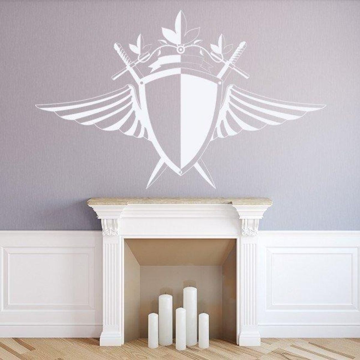 GENERICO - Decomural Badge Shield Sword WS-19154