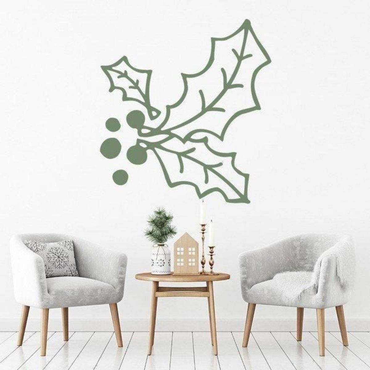 GENERICO - Decomural Xmas Holly Festive Christmas WS-17894