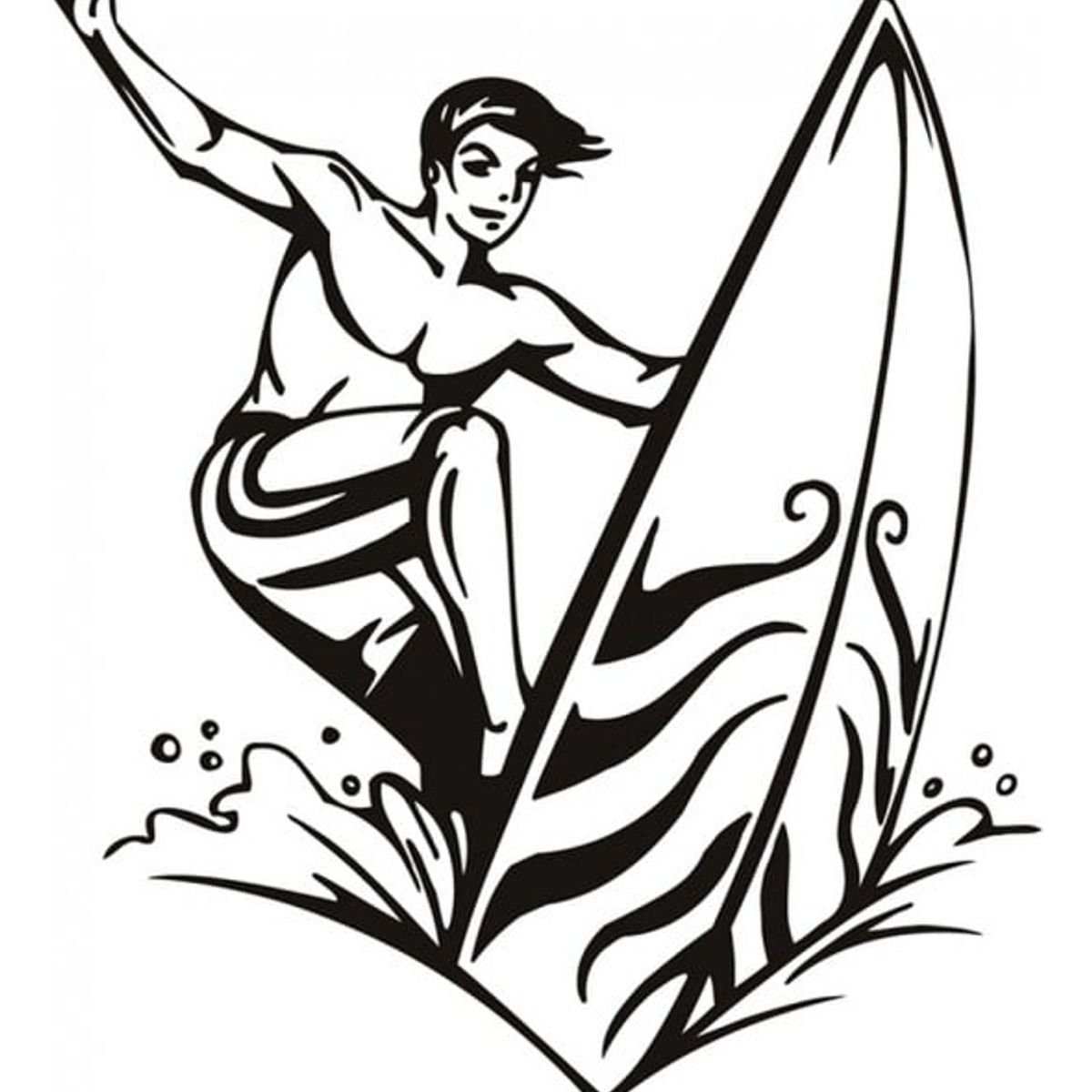 GENERICO - Decomural Surf Surfboard Waves WS-17900