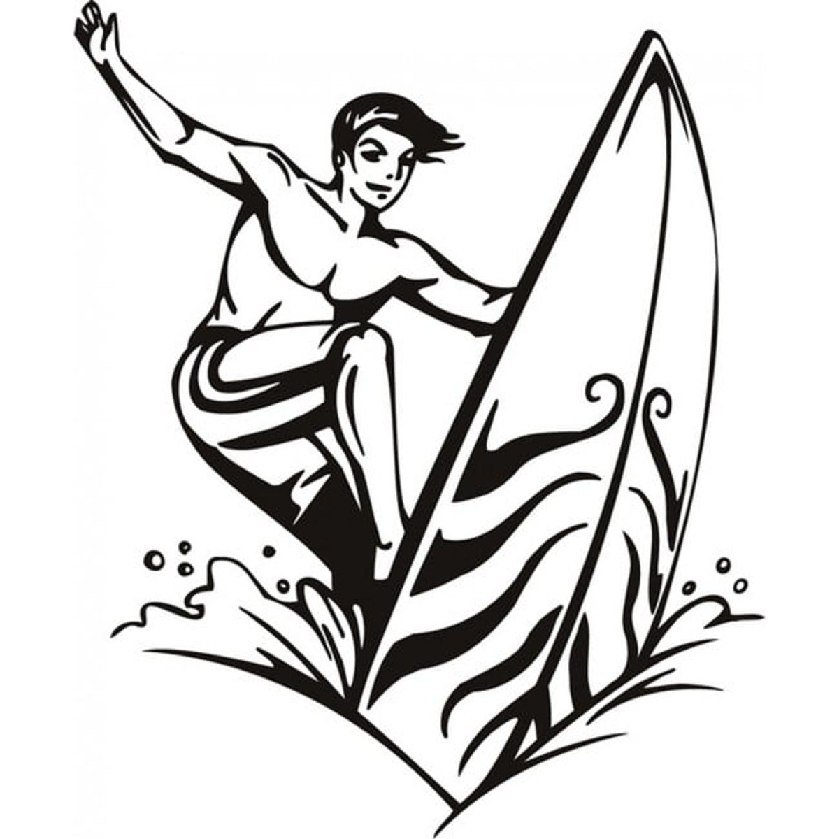 GENERICO - Decomural Surf Surfboard Waves WS-17900