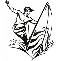 GENERICO - Decomural Surf Surfboard Waves WS-17900