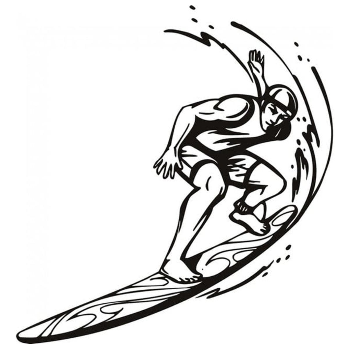 GENERICO - Decomural Surfboard Waves Surf WS-17901