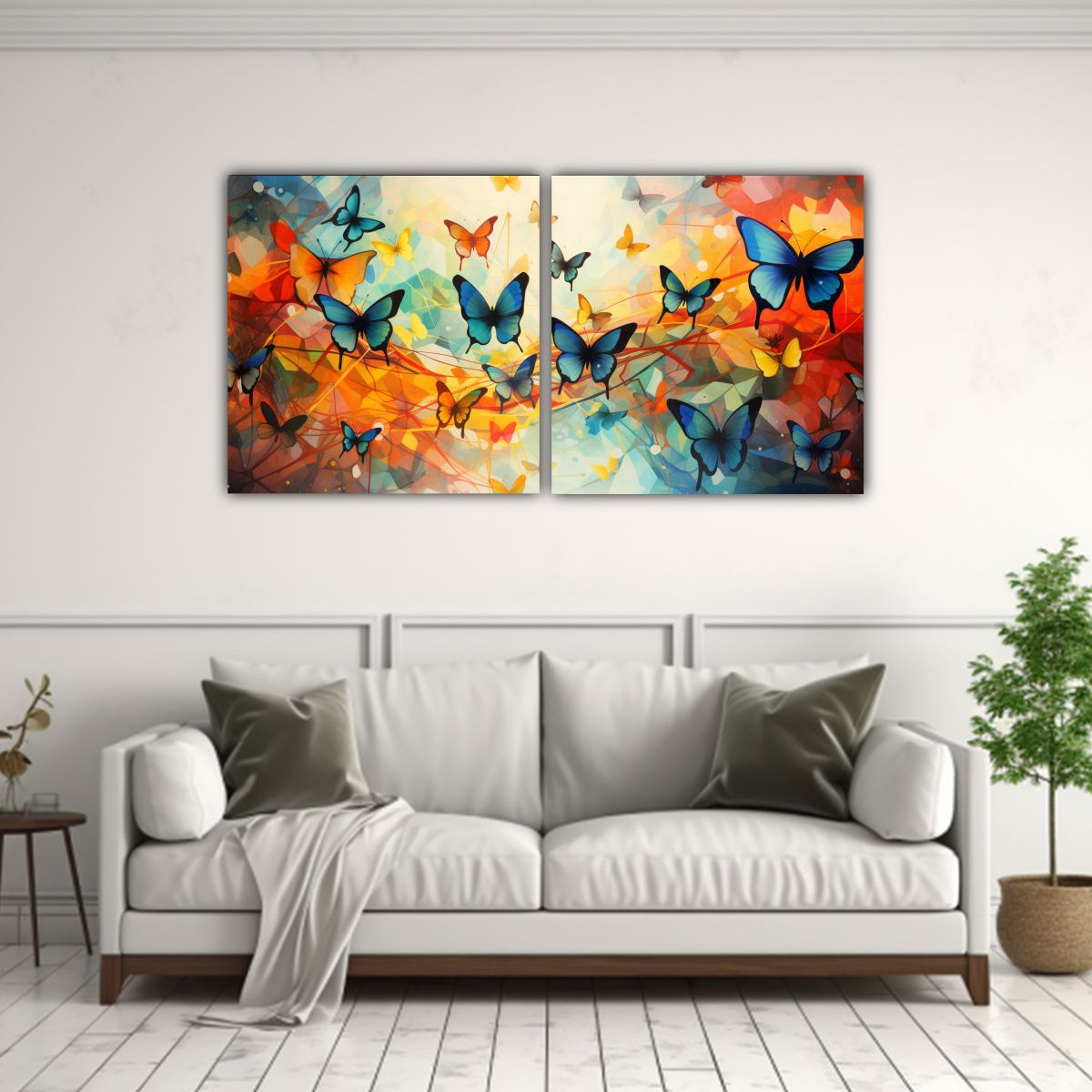 GENERICO - Pinturas Abstractas De Mariposas En Estilo Pop Art 120x60 Cm