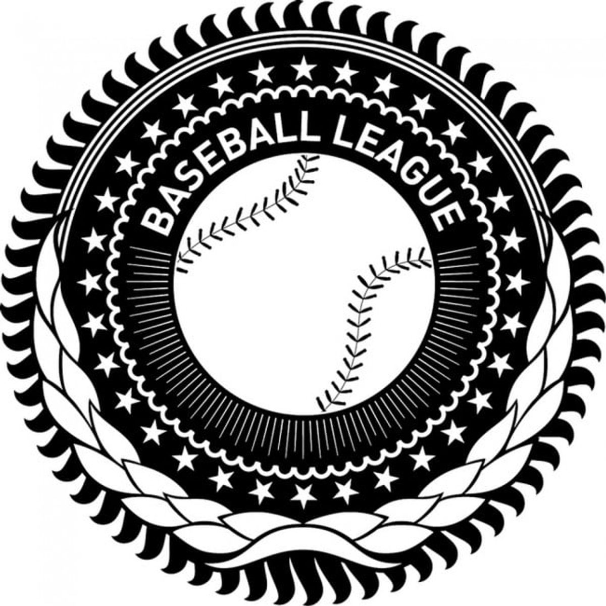 GENERICO - Decomural Baseball League Badge Sports WS-19243