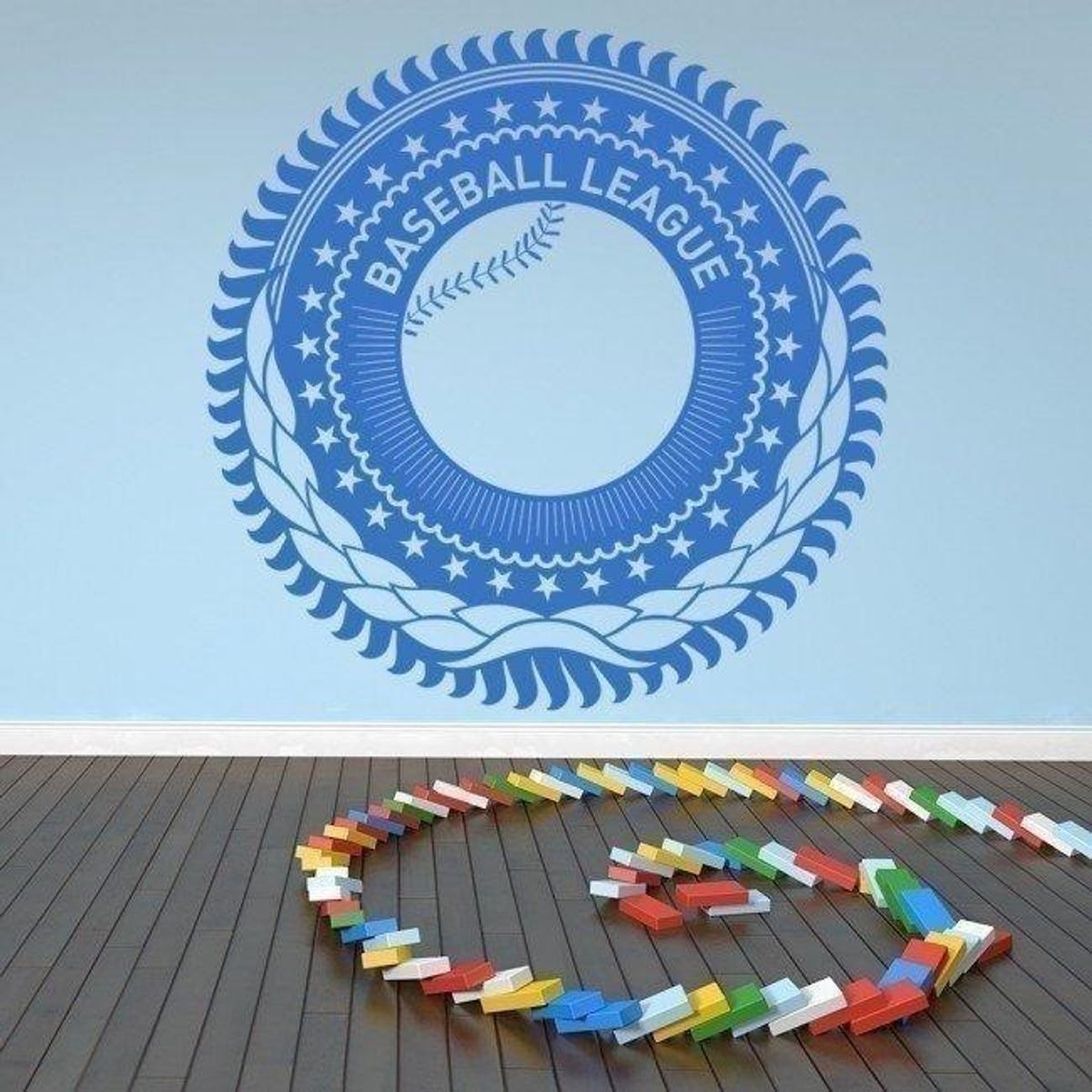 GENERICO - Decomural Baseball League Badge Sports WS-19243