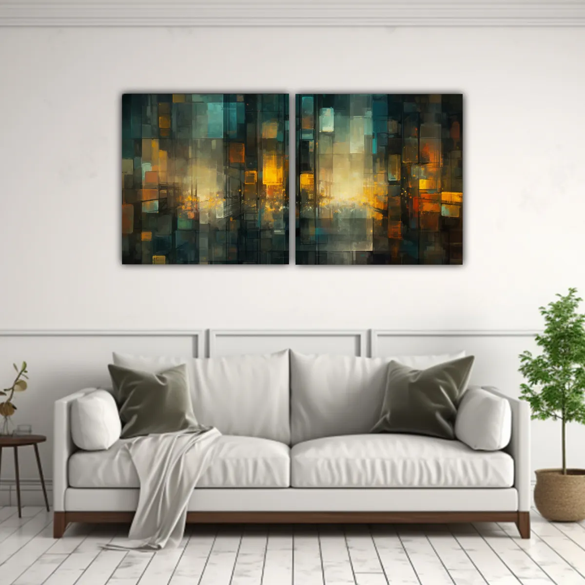GENERICO - Cuadros Enmarcados De Vidrio Con Movimiento 140x70 Cm