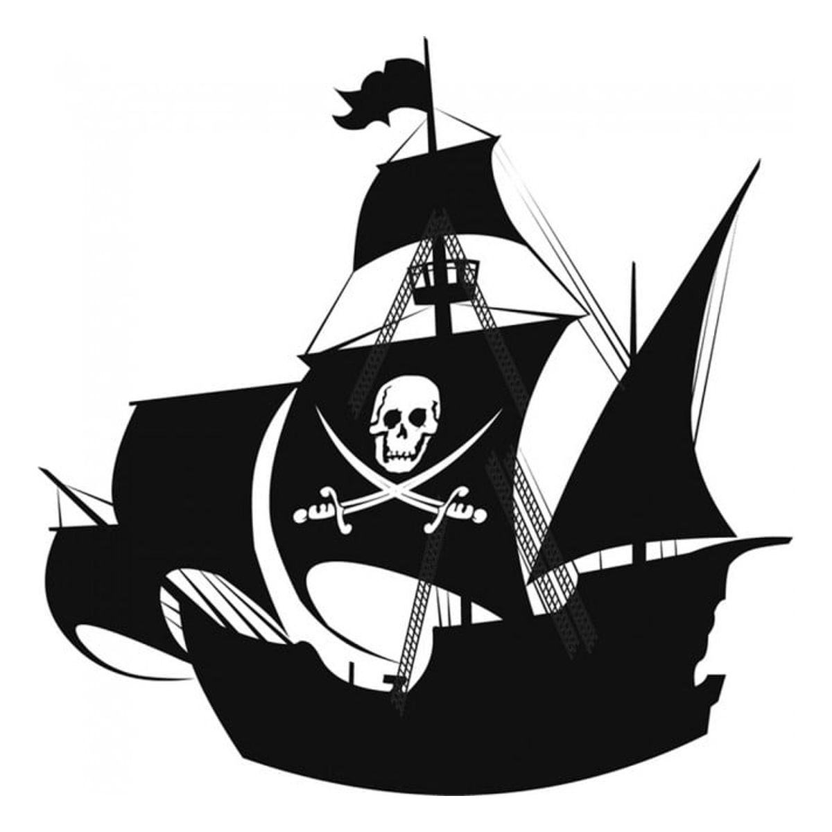 GENERICO - Decomural Pirate Ship Skull And Crossbones WS-17934