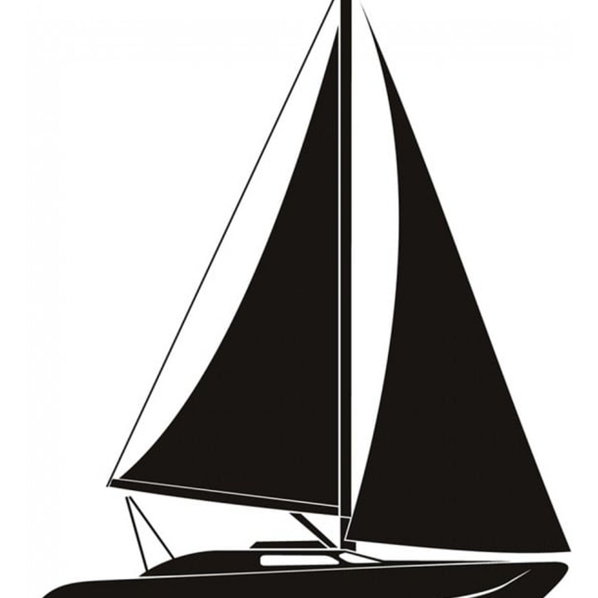 GENERICO - Decomural Sail Boat Yacht Silhouette WS-17941