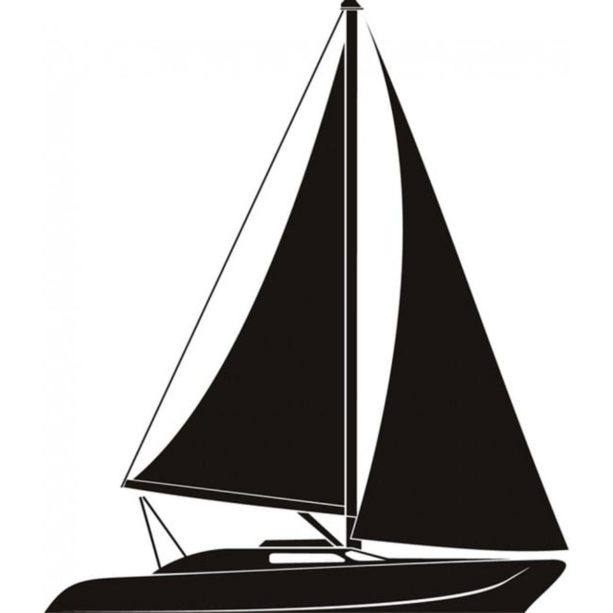 GENERICO - Decomural Sail Boat Yacht Silhouette WS-17941