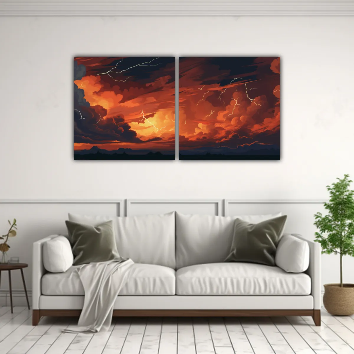 GENERICO - Pinturas Decorativas Estilo Tormenta De 120x60 Cm