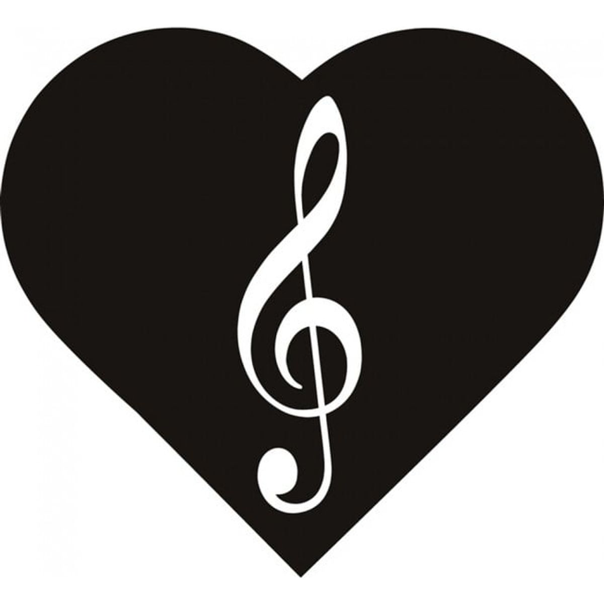 GENERICO - Decomural Treble Clef Love Heart WS-19262