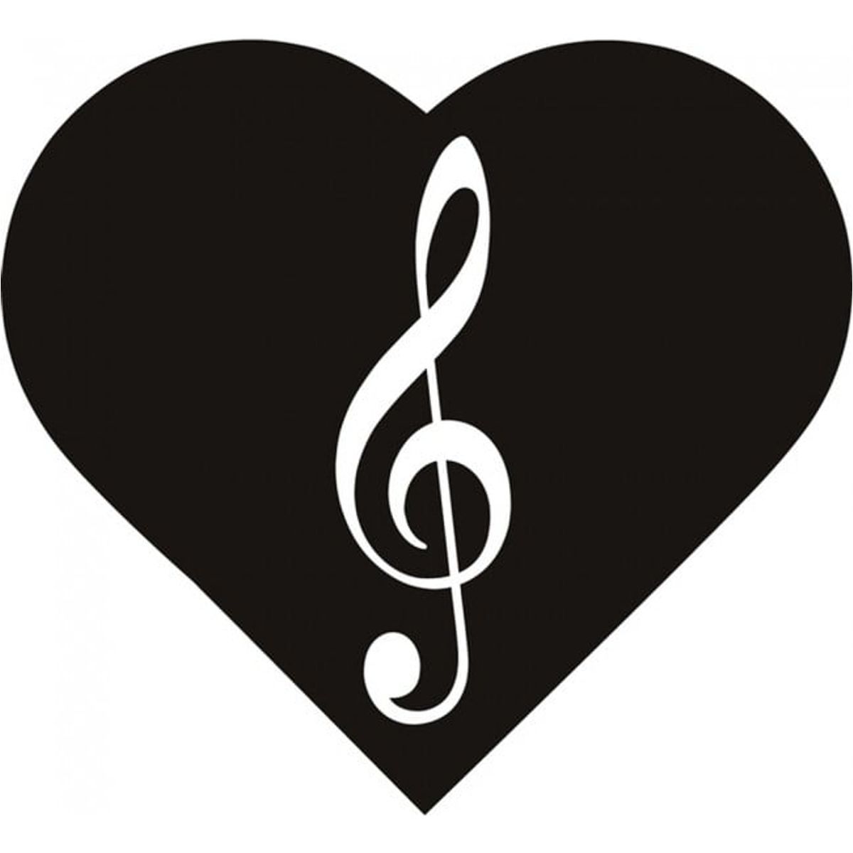 GENERICO - Decomural Treble Clef Love Heart WS-19262