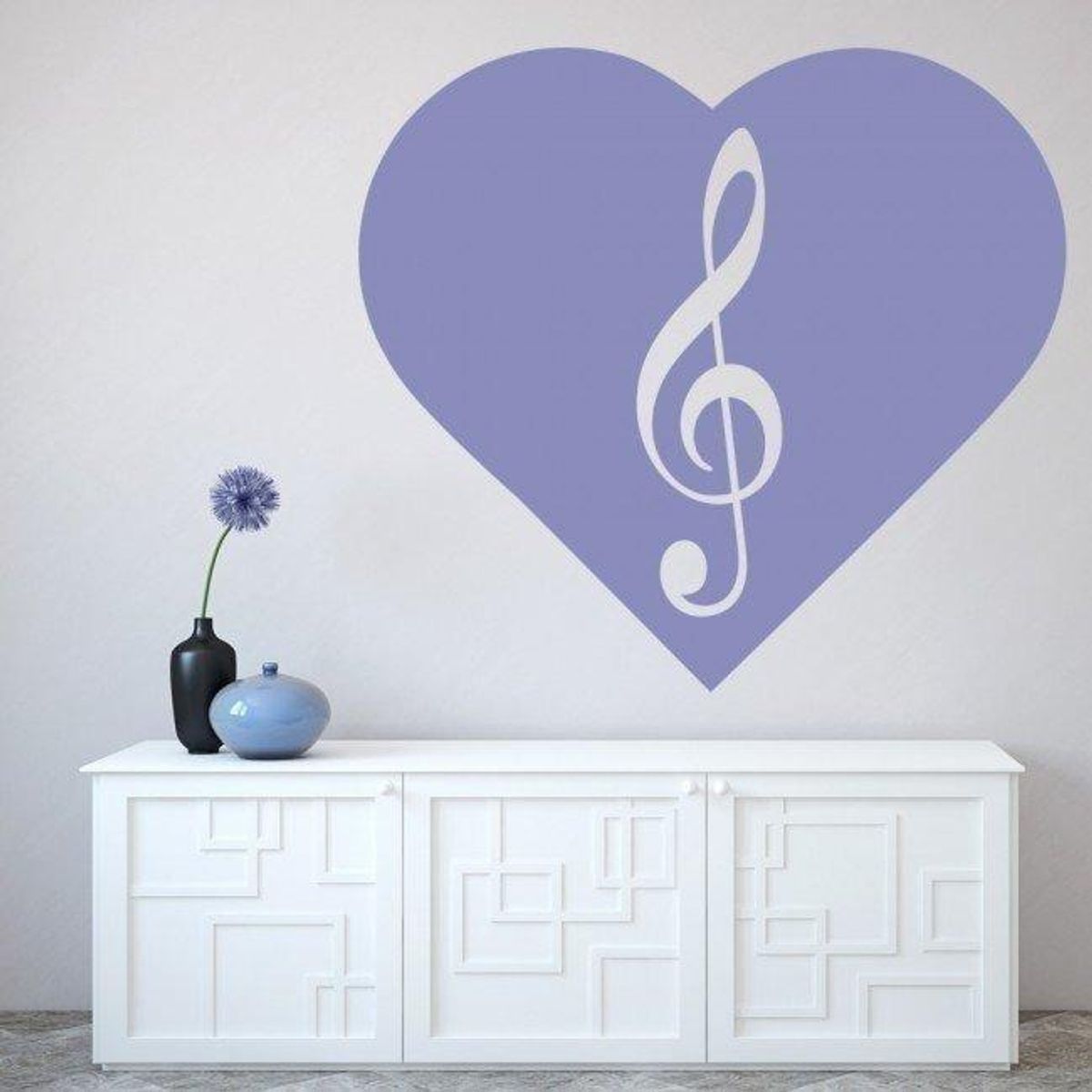 GENERICO - Decomural Treble Clef Love Heart WS-19262