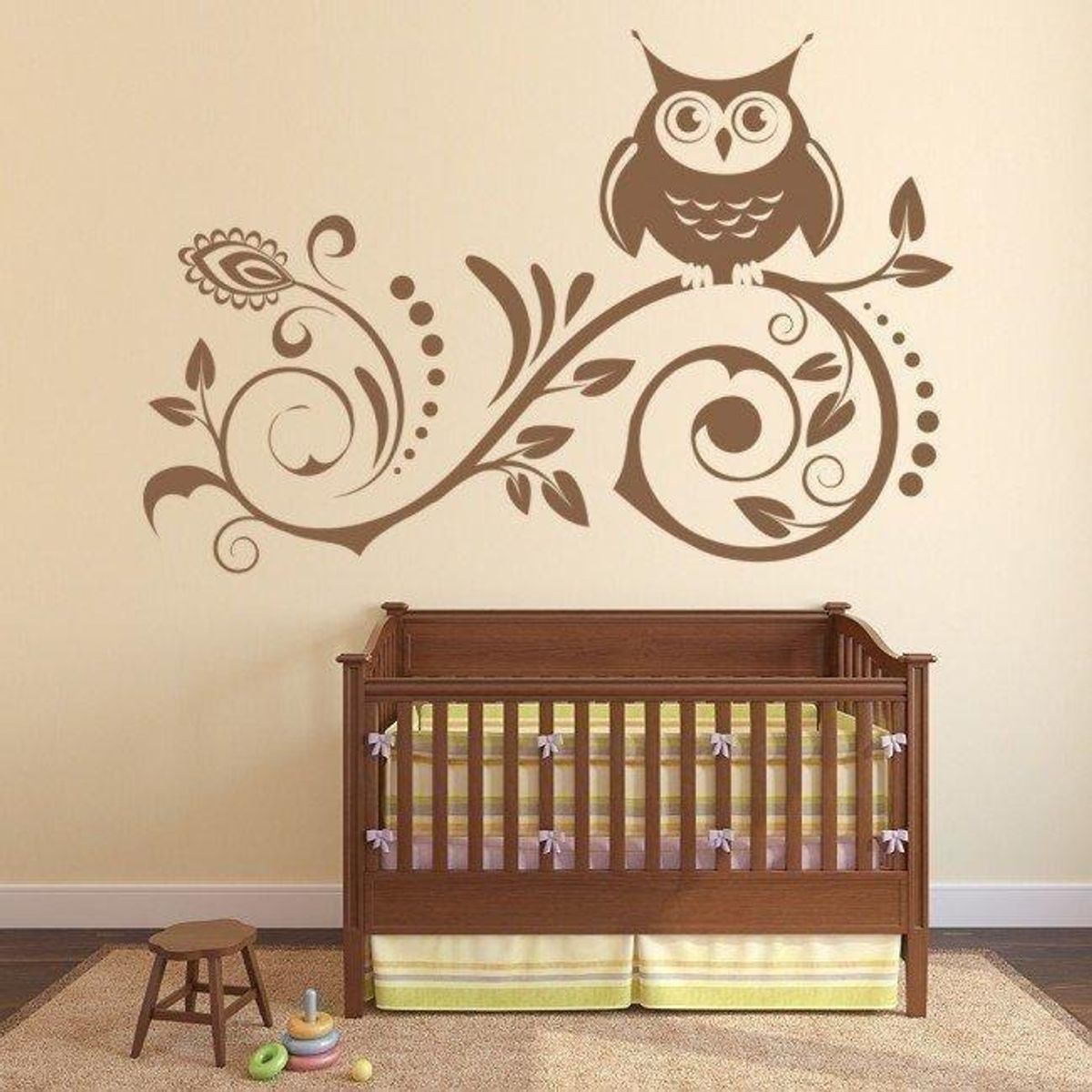 GENERICO - Decomural Floral Owl Nursery WS-19278