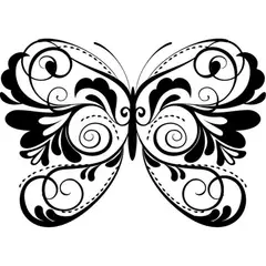GENERICO - Decomural Floral Butterfly Butterflies WS-17965